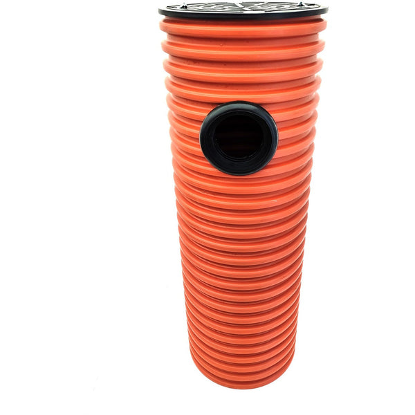 PVC-U Rohr KG-Rohr DN 400 Mit Schachtdeckel A15 – 0,5 M Bis 1 M Länge, PVC-U, Temperaturbeständig Bis 50°C – Für Sicker- & Kontrollschächte, Abriebfest & Stabil